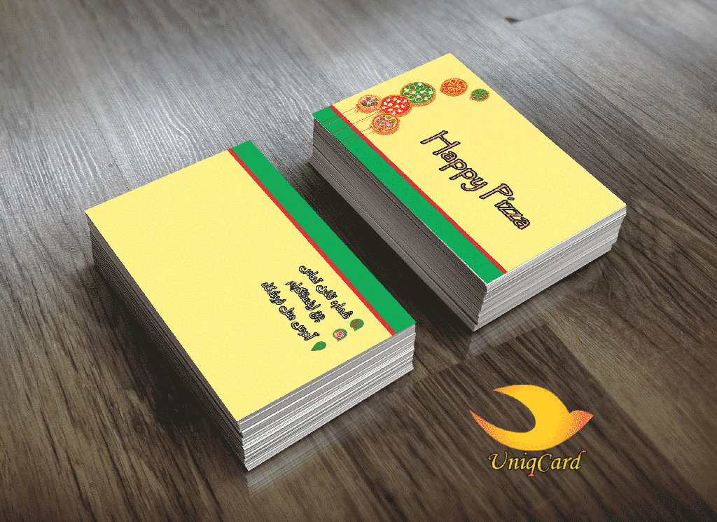 کارت ویزیت لایه باز پیتزا و فست فود 6